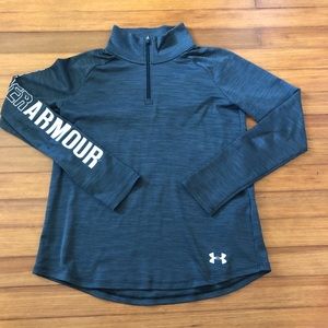 under armour girls quarter zip long sleeve tee